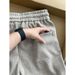 Men's Grey Trendy Loose Fitting Athletic Basketball Shorts Summer Wear Casual Straight Leg Five Point American Style_viptrois.com