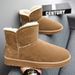 Men's Winter Snow Boots With Fleece Lining - High Top Waterproof Slip-Resistant Shoes For Outdoor Cold Weather_viptrois.com