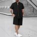 Men's Clothing Casual Cardigan Short Sleeved Suit Summer Single Breasted Cotton And Linen Button Shirt Top_viptrois.com