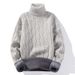 2025 Autumn/Winter New Collection: Plush And Thickened Student Warm Knitted Soft Base Sweater, Men's High Collar Multi Color Versatile Sweater_viptrois.com