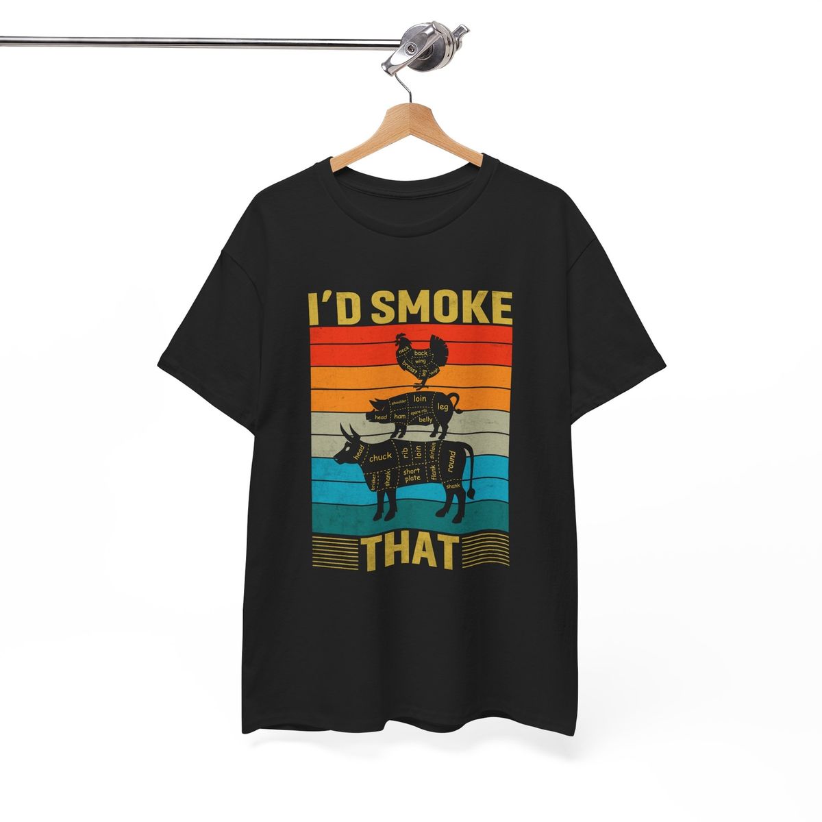 BBQ Party Smoker Shirt | Bold Chill T-Shirt Mens Womens Tees Top | Perfect For Smokers Relaxation_viptrois.com