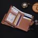 Men’s Bags New Men's Short Wallet Fashionable Retro Style Multi Card Slots Large Capacity Frosted Soft Wallet_viptrois.com