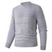 Men's Casual Knit Sweater Slim Fit Round Neck Long Sleeve Pullover Basic Solid Color T-Shirt For Autumn Winter Plus Size Comfortable Soft Fabric_viptrois.com