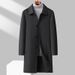 Men's Clothing Simple autumn and winter wool double faced coat for men handmade long thick lapel coat large size men's clothing_viptrois.com