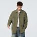 ACU Men's Plaid Workwear Shirt Jacket – Oversized Flannel Shacket For Streetwear & City Boy Aesthetic (Black/Army Green/Beige, M-3XL)_viptrois.com