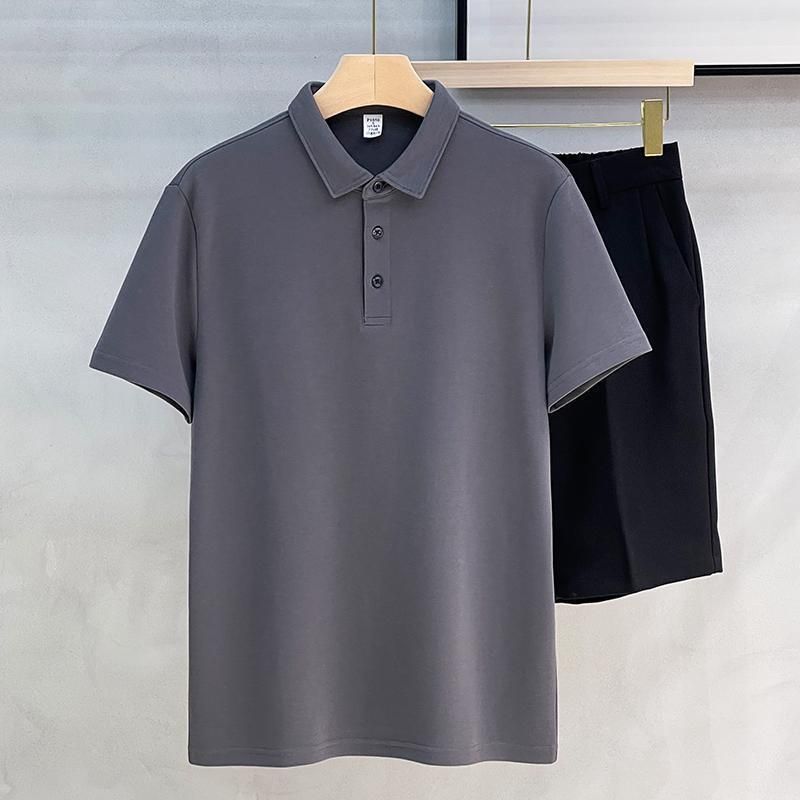 Men's Premium Cotton Polo Shirt - Classic Business Casual Short Sleeve T-Shirt For Office & Daily Wear_viptrois.com
