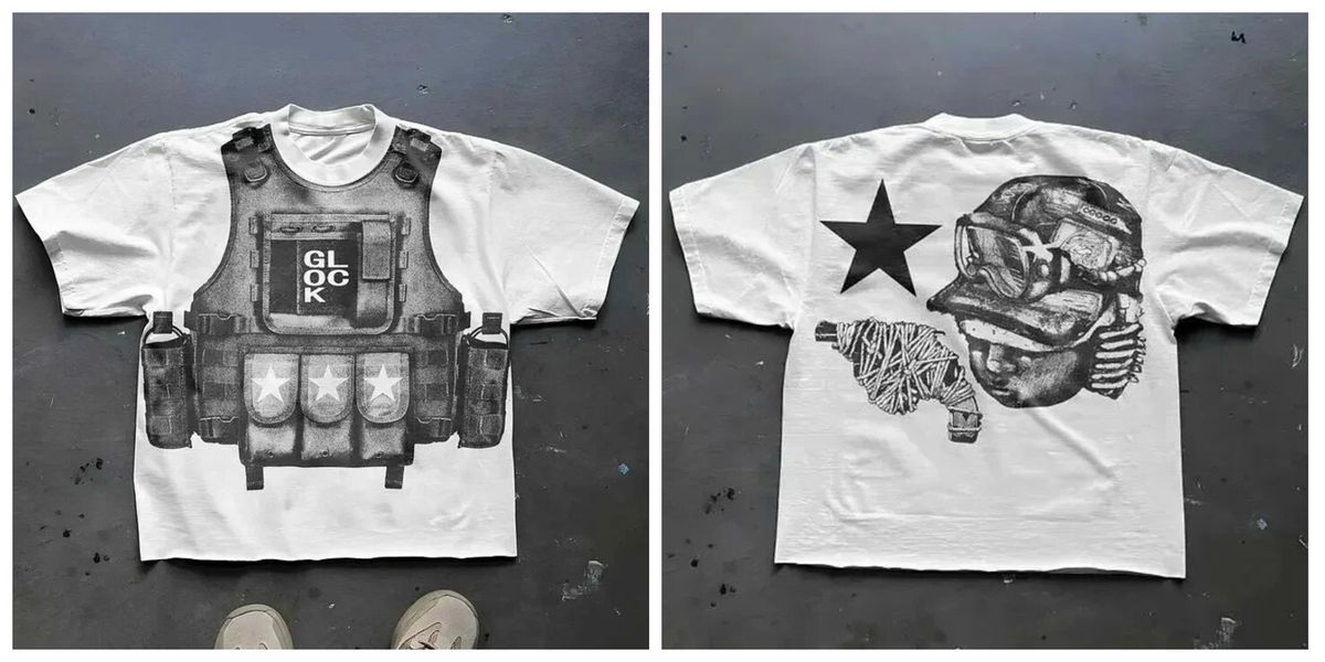 Men's Clothing Print Large Size Top Short Sleeve T Shirt_viptrois.com