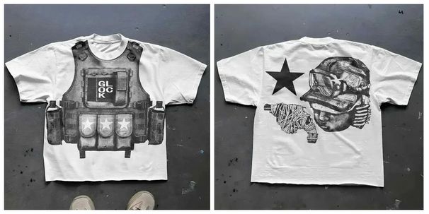 Men's Clothing Print Large Size Top Short Sleeve T Shirt_viptrois.com