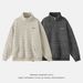 Nordmann Color Block Striped Half-Zip Stand Collar Sweatshirt Autumn Winter Heavyweight Retro Pullover Thickened Warm Jacket_viptrois.com