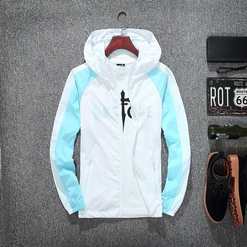 Men's clothing Sun protection clothes men's summer new trend ultra-thin breathable trendy brand hooded jacket women's couple shirt coat man_viptrois.com