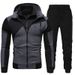 2025 Hoodie Panel Zipper Set Casual Sports Long Sleeve Sweater Pants_viptrois.com