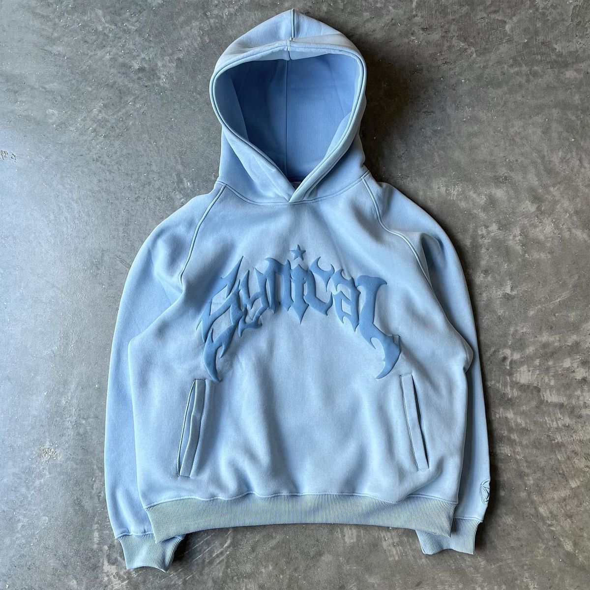 Men's Hoodie 2024 New American Zipper Sweater Gothic Letter Star Print Hoodie Trendy Men's Casual Outer_viptrois.com