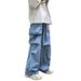 Loom Retro Paratrooper Unisex Versatile Y Brand European And American High Street Multi-Pocket Loose Cargo Pants Couple_viptrois.com