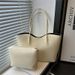 Women's Bags Casual Commuting New Two Piece Mother And Child Solid Color Texture Popular One Shoulder Underarm Tote Bag Female_viptrois.com