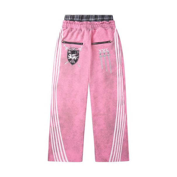 Men's Clothing Streetwear Hoodie & Jogger Set – Oversized Printed Tracksuit With Double Waistband, Drop Shoulder & Stripe Accents (Polyester-Spandex)_viptrois.com