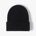 Knitted Hat Versatile For Men And Women In Autumn And Winter Light Plate Jacquard Cold Hat Fashionable And Warm Thick Black Knitted Hat_viptrois.com
