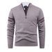 Pure 2025 Foreign Trade High-Quality Autumn Winter New Men's Thickened Half-Zip Sweater Jacquard Knitwear_viptrois.com