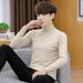 Men's Clothing Autumn 2024 Korean Style Men's Bottoming Knitwear Solid Color Half-turtleneck Long-sleeved Fashionable Youth Casual Sweater Top_viptrois.com