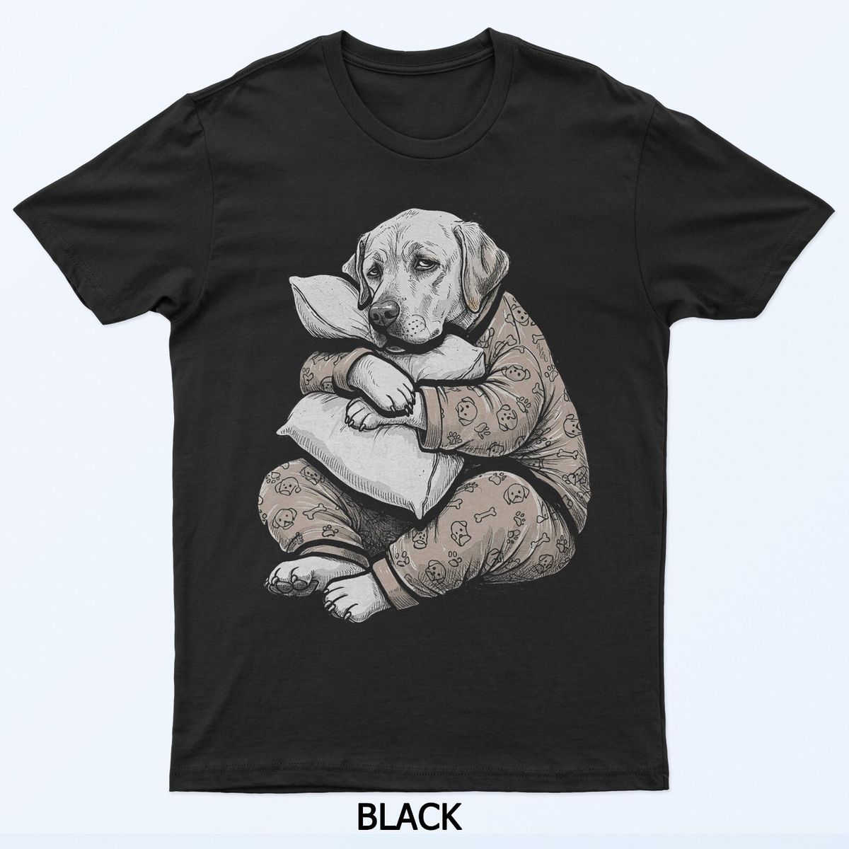 Funny Sleepy Labrador Retriever Pajama Men Women Lab T-Shirt Mens Womens Tees Top_viptrois.com