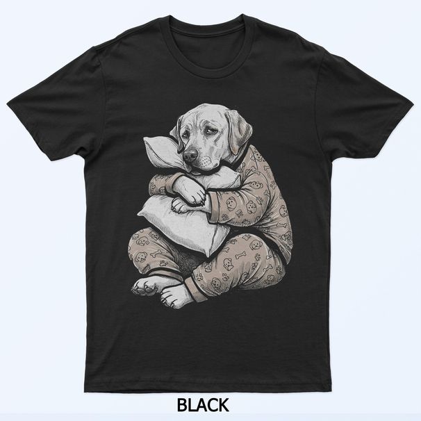 Funny Sleepy Labrador Retriever Pajama Men Women Lab T-Shirt Mens Womens Tees Top_viptrois.com