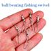 8-Shaped Connector Single Head Bearing Swivel + Curved Snap Accessories Bulk Eight-Shaped Ring Fishing Gear Supplies_viptrois.com