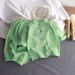 Kid's Clothing Children's stand up collar cotton gauze suit summer thin boys and girls pure cotton home clothes baby gauze air conditioning clothes_viptrois.com
