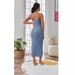 Maternity Dress European And American Sexy Hem Slit Button Maternity Dress Fashionable Maternity Suspender Dress_viptrois.com