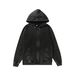 Pure Pure 320g Cross-Border Washed Vintage Cardigan Autumn New Heavyweight Double Yarn Pure Cotton Retro Zipper Men's Sweatshirt_viptrois.com