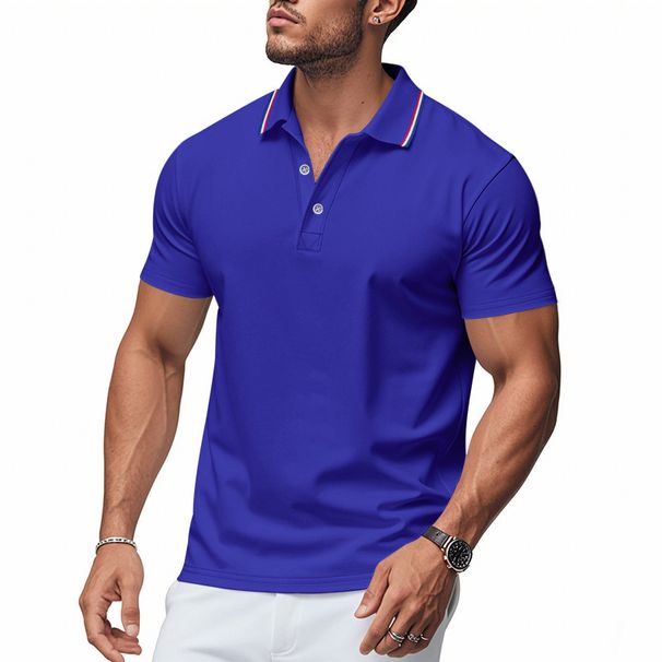 Men's Breathable Mesh Polo Shirt - Slim Fit Quick-Dry Short Sleeve T-Shirt For Golf & Casual Wear_viptrois.com