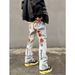 American High Street Heavy Duty Embroidered Loose Fitting Jeans For Men, European And American Hip Hop Straight Leg Trousers._viptrois.com