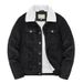 Men's Clothing Men's winter new corduroy plus velvet thick warm jacket stand collar casual men's youth coat tops 2116_viptrois.com