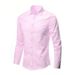 Men's Clothing White Shirt Long Sleeved Business Suit Professional Slim Black Shirt Solid Color Bottoming Shirt_viptrois.com