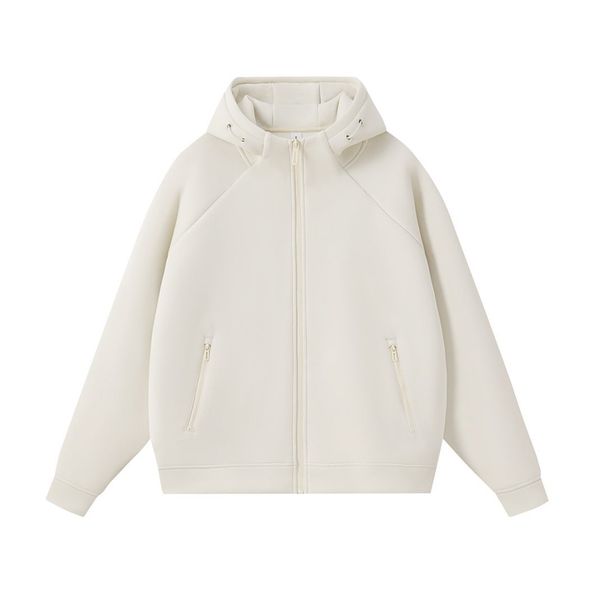 Men's & Women's Oversized Zip-Up Hoodie With High Neck - 400GSM Heavyweight Liquid Cotton Blend, Drop Shoulder Sleeves, Casual Streetwear Pullover_viptrois.com