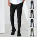 "Men's Slim-Fit Ice Silk & Velvet Training Pants - Quick-Dry Stretch For Running & Gym (Black/Gray/Army Green/Royal Blue)"_viptrois.com