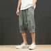 Summer Loose Casual Seven-Point Men's Shorts Plus Size Trendy Sports Straight Five-Point Pants Men_viptrois.com
