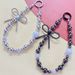 Light Luxury Style Electroplated Bow Inlaid Diamond Beads Mobile Phone Chain Student Bag Pendant_viptrois.com
