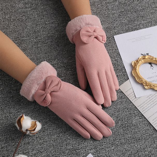 Winter warm women's outdoor windproof and water-repellent driving and riding can touch the screen plus velvet thickening_viptrois.com