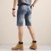 Men's clothing in stock 2024 ashion brand jeans straight men's slim trousers trendy youth Denim Shorts_viptrois.com