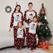 Christmas snowman Snowflake letters Christmas family suit printed home clothes pajamas_viptrois.com