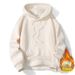 Men's Sweater Two Open Long Sleeve T-Shirt Crew Neck Fleece Thickened Lamb Fleece Hooded Sweater_viptrois.com
