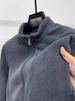 Pure Double-Sided Polar Fleece Solid Color Cardigan Sweatshirt Men's Winter Warm Casual Stand Collar Jacket Coat_viptrois.com