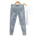 Spring And Summer Men's Stretch Slim Fit Skinny Jeans, Cropped Trendy Korean Style 2025 New Versatile Casual Pants_viptrois.com