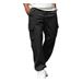 Men's Clothing Men's Jogging Casual Solid Color Drawstring Multi Pocket Straight Outdoor Workwear Trousers_viptrois.com
