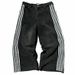 Men's Clothing Retro Striped Stitching Embroidered Jeans Men's Street Casual Loose Straight Wide Leg Mopping Long Pants_viptrois.com