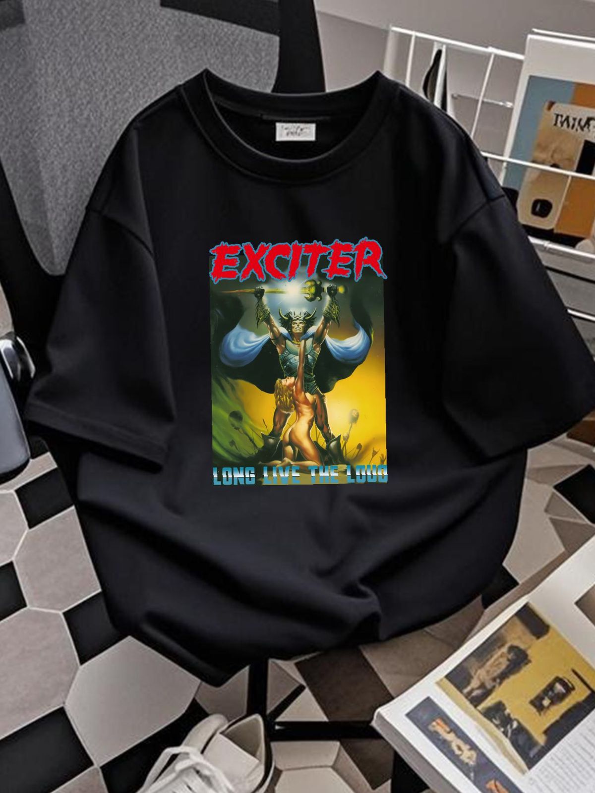 Exciter Long Live The Loud Canadian Band T-Shirt Size S-5XL CB880 Stretched Top For Everyday Wear Versatile Unisex Comfortable Breathable Casual_viptrois.com