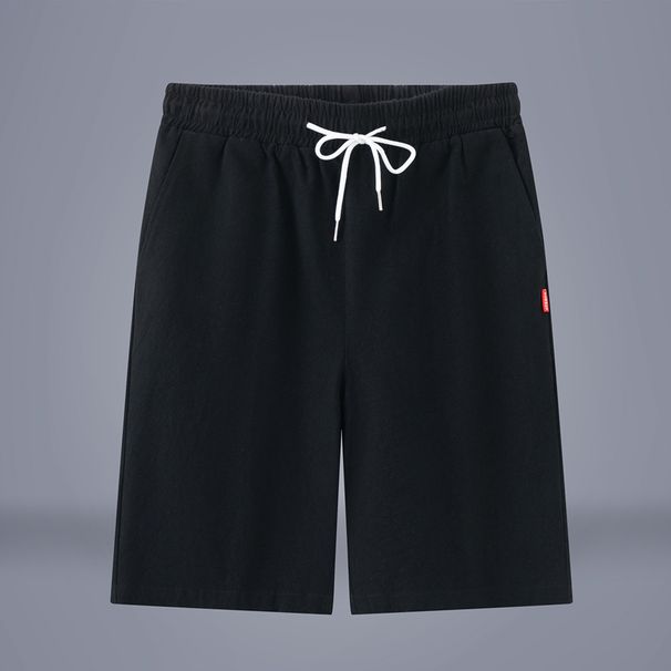Men's Clothing Summer Loose Straight Sports Pants Chinese Style Cotton And Linen Casual Pants Thin Beach Pants 5 Point Pants_viptrois.com