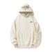 Men's Clothing 400g Heavy Hand Painted Letters Embroidered Hooded Sweatshirt Men's Autumn And Winter Couple Loose Hoodie Jacket_viptrois.com