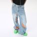 Men's Clothing MTLCLOTHES Men's Wear | 2024 Summer New Products Style Street Style Hand painted Drape Jeans_viptrois.com