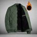 Men's Winter Baseball Jacket Fleece Lined Cotton Coat Slim Fit Casual Outerwear For Teens & Adults_viptrois.com