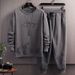 Men's Clothing Snow Mountain Long Sleeve Sweater Suit Men's Autumn New Thin Cotton Round Neck Pullover Fashionable Watermark Two Piece Suit_viptrois.com
